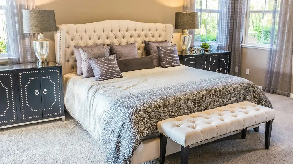 A bedroom with under-bed storage that stays accessible