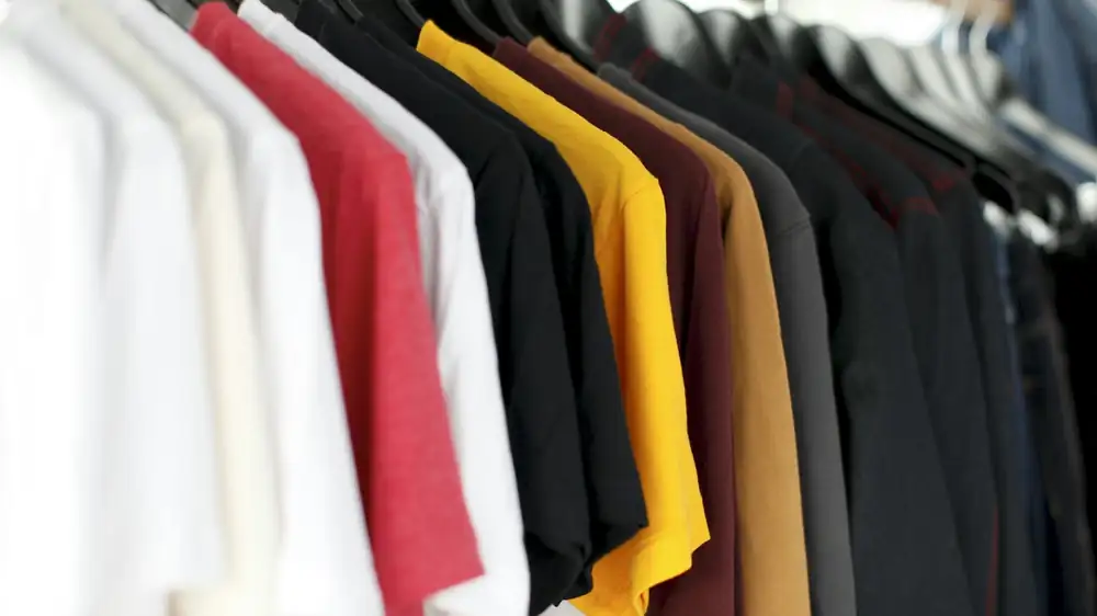 A wardrobe organised so that everything is visible at a glance